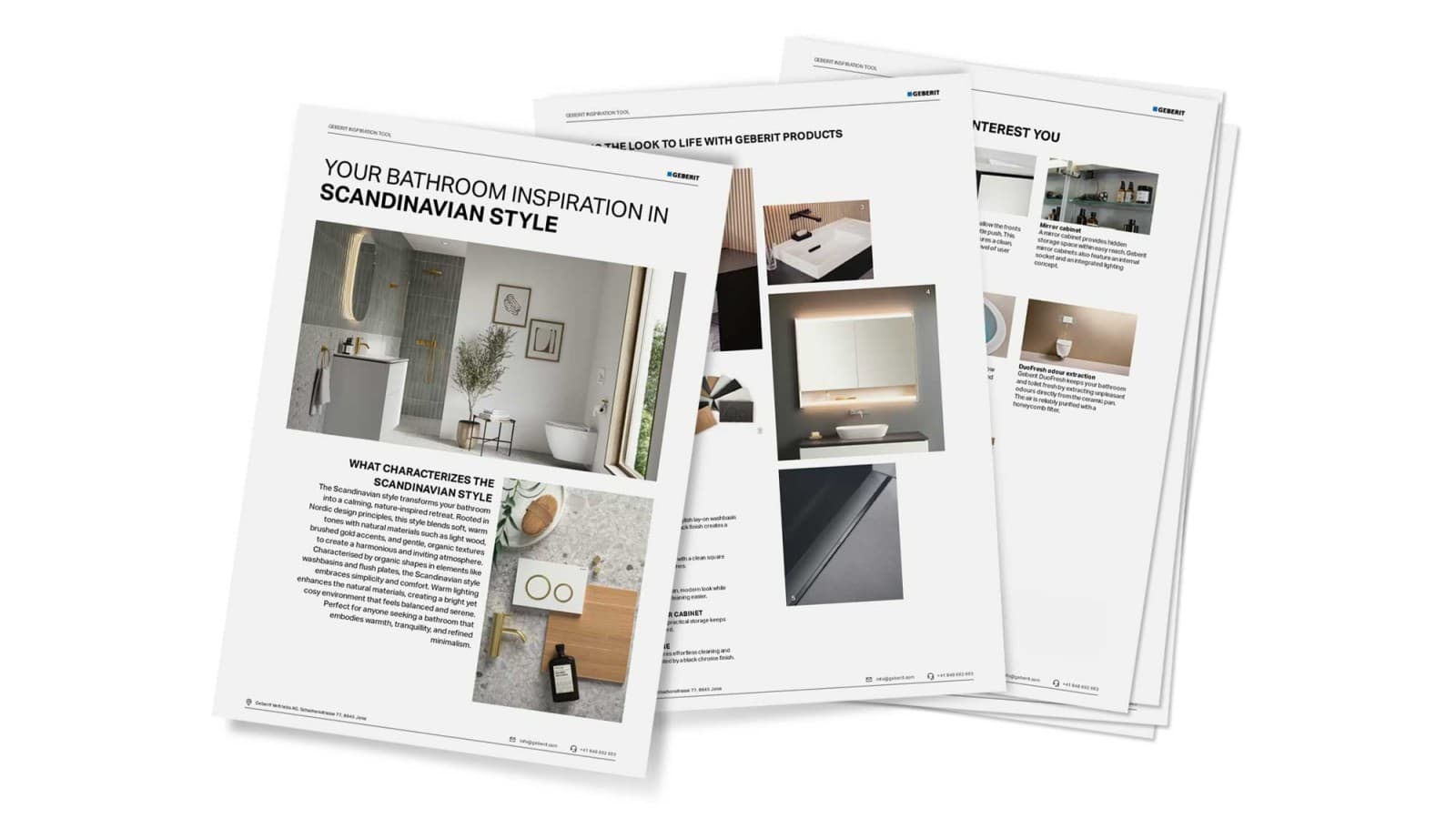 Oversigt over Geberit Inspiration Tool Oversigt over Geberit Inspiration Tool
